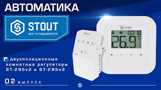 Автоматика STOUT: двухпозиционные комнатные регуляторы ST 295v2 и ST 295v3