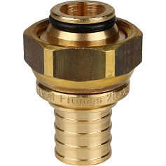 STOUT  Переходник с накидной гайкой (евроконус) 20xG 3/4" для труб из сшитого полиэтилена аксиальный