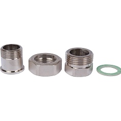 STOUT  Разъемное соединение "американка" ВН, никелированное, уплотнение под гайкой по плоскости, 3/4”