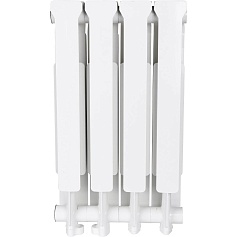 STOUT  Bravo 500 4 секции радиатор алюминиевый нижнее правое подключение (белый RAL 9010)