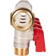 STOUT SMB 6210 341204 STOUT Коллектор с шаровыми кранами 3/4", 4 отвода 1/2" (красные ручки)