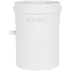 STOUT SCR-6010-250300 STOUT Адаптер подключения УНИВЕРСАЛЬНЫЙ c конденсатоотв. вертик. традиц. коакс. D60(м-м)/100(п-м) (хомут,фланец,втулка,адаптер) кроме Immergas,Navien D75/100