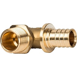 STOUT  Угольник-переходник с наружной резьбой 25xR 3/4" для труб из сшитого полиэтилена аксиальный