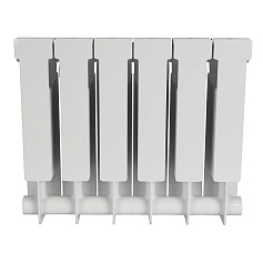 STOUT ALPHA 350 6 секций радиатор биметаллический боковое подключение (белый RAL 9016)