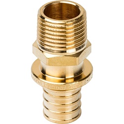 STOUT  Переходник с наружной резьбой 20xR 1/2" для труб из сшитого полиэтилена аксиальный