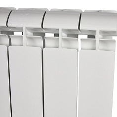 STOUT ALPHA 500 8 секций радиатор алюминиевый боковое подключение (белый RAL 9016)