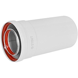 STOUT SCR-8125-000250 STOUT Удлинитель дымохода традиц. коакс. D80(п-м)/125(п-м), L250