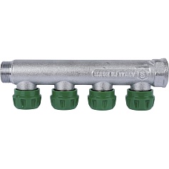 STOUT  SMB-6850-343404 STOUT Коллектор регулирующий 3/4", 4 отвода 3/4"ЕК