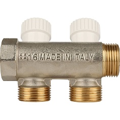 STOUT Коллектор распределительный 3/4", 2 отвода 3/4"ЕК 