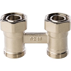 STOUT  Узел нижнего подключения радиатора для двухтрубной системы, прямой 3/4