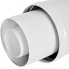 STOUT SCR-8610-800001 STOUT Оголовок вертикальный с ветрозащитой конденсац. коакс. D60(п)/100(п) БЕЛЫЙ узкий