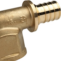 STOUT  Угольник-переходник с внутренней резьбой 25xG 1" для труб из сшитого полиэтилена аксиальный