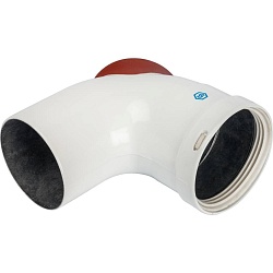 STOUT  Элемент дымохода отвод 90° DN80 с инспекционным патрубком