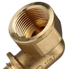 STOUT  Угольник-переходник с внутренней резьбой 32xG 1" для труб из сшитого полиэтилена аксиальный