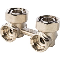 STOUT  Узел нижнего подключения радиатора для двухтрубной системы, угловой  3/4