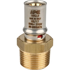 STOUT   Переходник с наружной резьбой 3/4"x16 для металлопластиковых труб прессовой