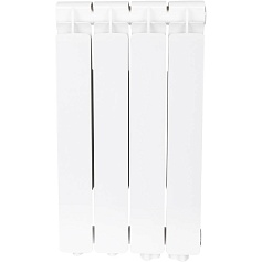 STOUT  Bravo 500 4 секции радиатор алюминиевый нижнее правое подключение (белый RAL 9010)