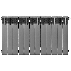 Радиатор биметаллический нижнее правое подключение STOUT TITAN VENTIL 500 12 секций (графит RAL 7024)