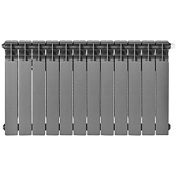 Радиатор биметаллический нижнее правое подключение STOUT TITAN VENTIL 500 12 секций (графит RAL 7024)