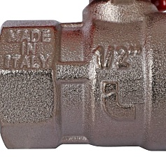 STOUT  Кран шаровой стандартнопроходной, ВР/НР, ручка бабочка 1/2" (красная ручка)