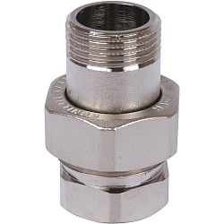 STOUT  Разъемное соединение "американка" ВН, никелированное, уплотнение под гайкой по плоскости, 3/4”