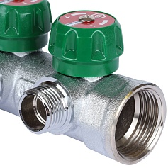 STOUT  SMB-6849-011203 STOUT Коллектор регулирующий 1", 3 отвода 1/2" плоское уплотнение