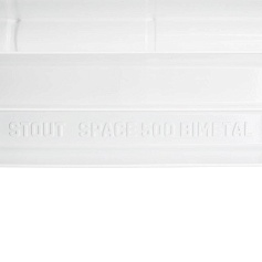 STOUT  Space 500 14 секций радиатор биметаллический боковое подключение RAL9016