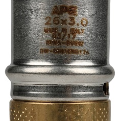 STOUT   Муфта соединительная переходная 26х20 для металлопластиковых труб прессовой