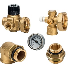 STOUT  Насосно-смесительный узел с термостатическим клапаном, без насоса