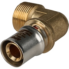 STOUT   Угольник-переходник с наружной резьбой 3/4"х20 для металлопластиковых труб прессовой