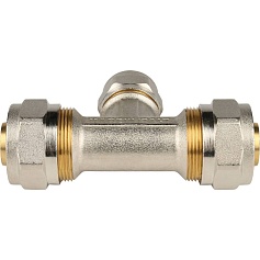 STOUT   Тройник переходной 26х20х26 для металлопластиковых труб винтовой