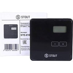 STOUT  Проводной комнатный двухпозиционный регулятор ST-294v1, черный