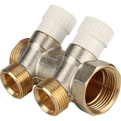 STOUT  Коллектор распределительный 1", 2 отвода 3/4"ЕК 