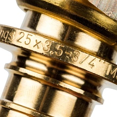 STOUT  Переходник с накидной гайкой 25xG 3/4" для труб из сшитого полиэтилена аксиальный