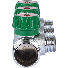 STOUT  SMB-6849-011203 STOUT Коллектор регулирующий 1", 3 отвода 1/2" плоское уплотнение