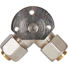 STOUT   Тройник настенный с креплением для металлопластиковых труб винтовой