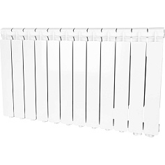 STOUT  Bravo 500 12 секции радиатор алюминиевый нижнее правое подключение (белый RAL 9010)