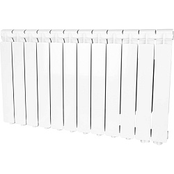 STOUT  Bravo 500 12 секции радиатор алюминиевый нижнее правое подключение (белый RAL 9010)