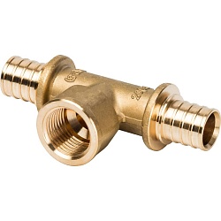 STOUT  Тройник-переходник с внутренней резьбой 20xR 1/2" для труб из сшитого полиэтилена аксиальный