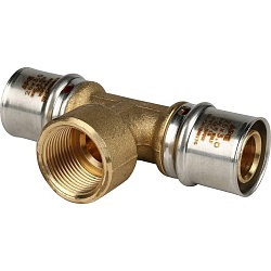 STOUT   Тройник-переходник с внутренней резьбой 26х3/4"х26 для металлопластиковых труб прессовой