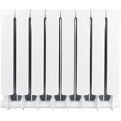 STOUT  Space 500 8 секций радиатор биметаллический боковое подключение RAL9016