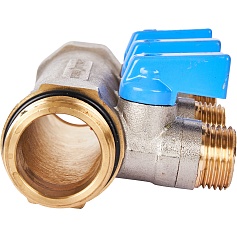 STOUT SMB 6211 011203 STOUT Коллектор с шаровыми кранами 1", 3 отвода 1/2" (синие ручки)