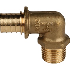 STOUT  Угольник-переходник с наружной резьбой 20xR 1/2" для труб из сшитого полиэтилена аксиальный