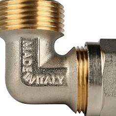 STOUT   Угольник-переходник с наружной резьбой 3/4"х20 для металлопластиковых труб винтовой