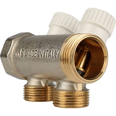 STOUT  Коллектор распределительный 1", 2 отвода 3/4"ЕК 