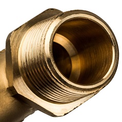 STOUT  Угольник-переходник с наружной резьбой 25xR 3/4" для труб из сшитого полиэтилена аксиальный