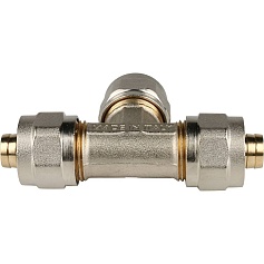 STOUT   Тройник равнопроходный 16х16х16 для металлопластиковых труб винтовой