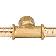 STOUT  Тройник-переходник с внутренней резьбой 20xR 1/2" для труб из сшитого полиэтилена аксиальный