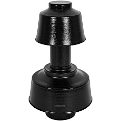 STOUT SCR-8012-800012 STOUT Оголовок вертикальный с ветрозащитой конденсац. коакс. D80(п)/125(п) ЧЕРНЫЙ широкий