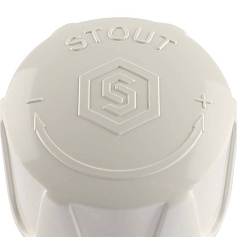 STOUT SVR Клапан ручной терморегулирующий, угловой 1/2"